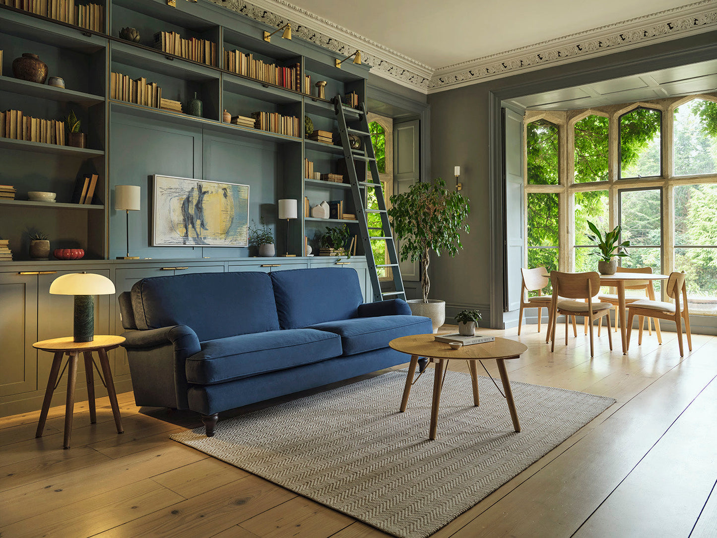 Model 15 3 Seater Sofa, Teal
