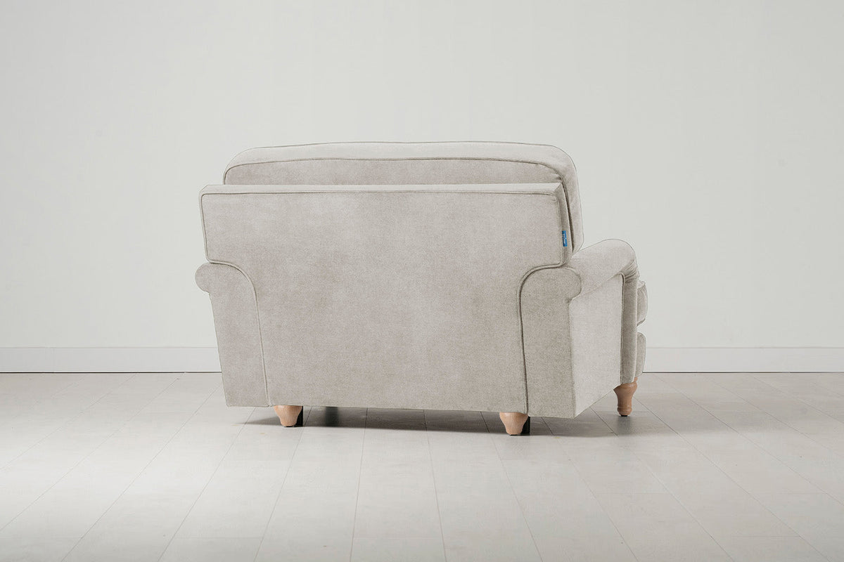 Model 15 Loveseat, Oak / Chalk