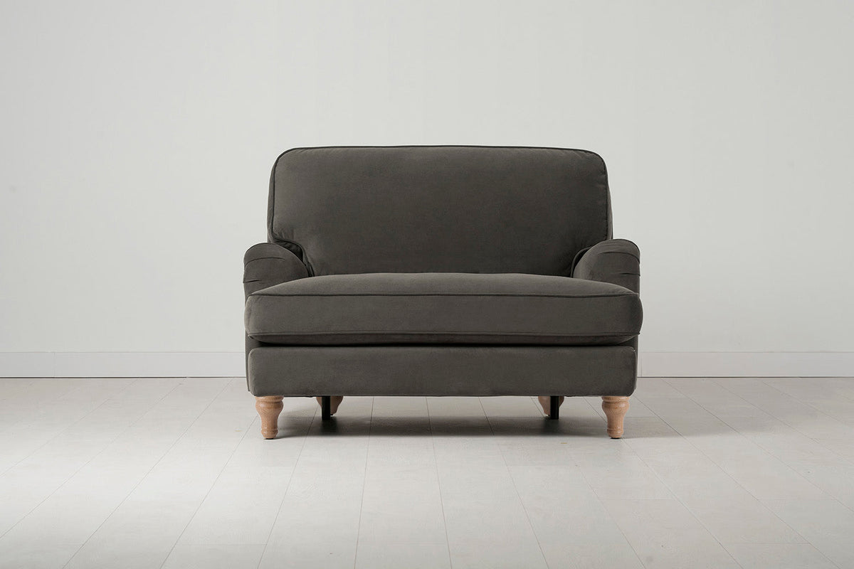 Model 15 Loveseat, Oak / Elephant