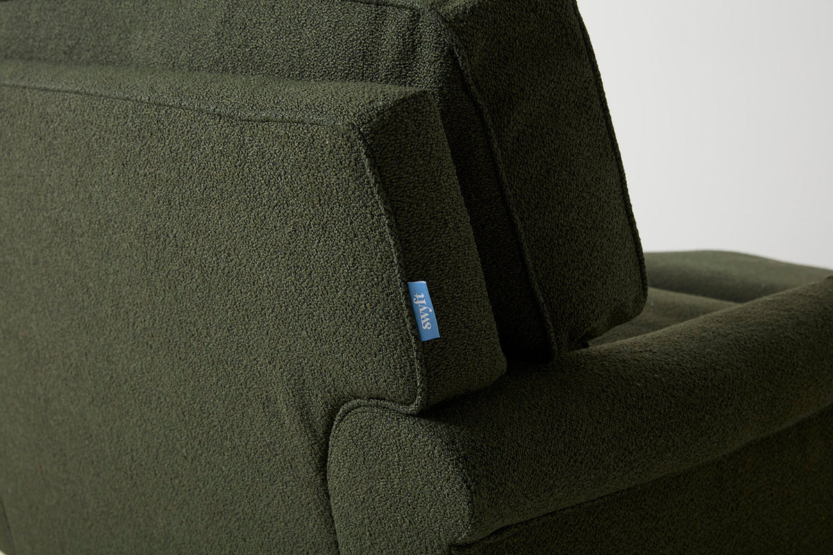 Model 15 Loveseat, Oak / Fern