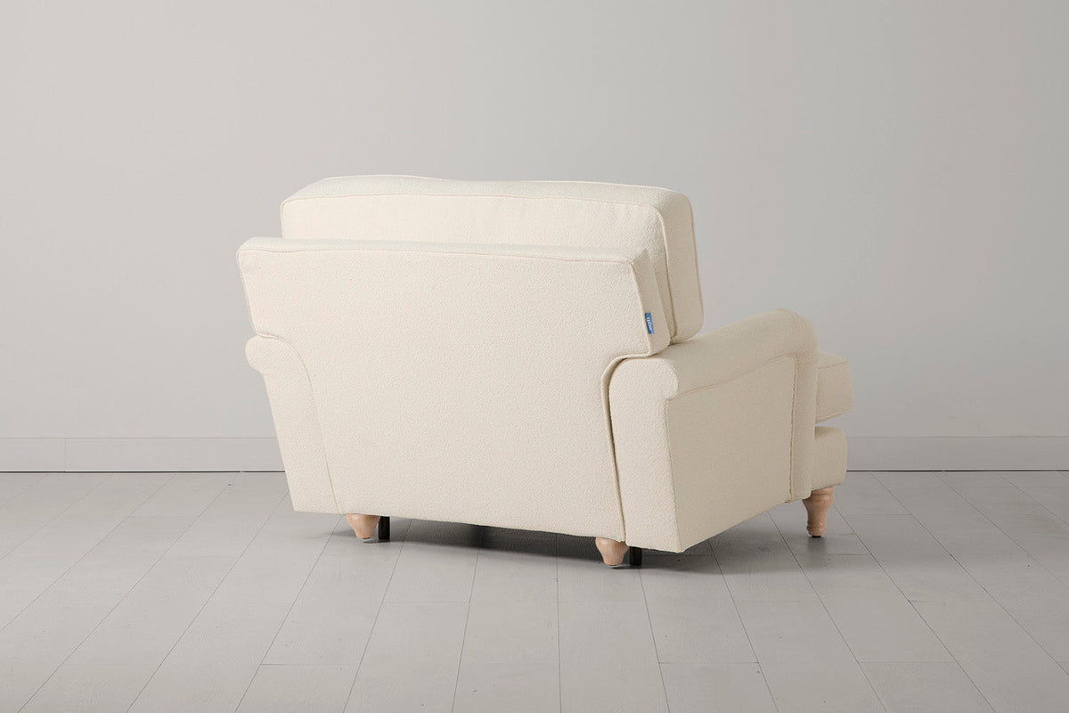 Model 15 Loveseat, Oak / Ivory