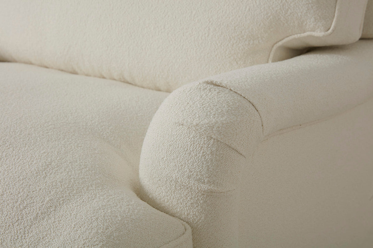 Model 15 Loveseat, Oak / Ivory
