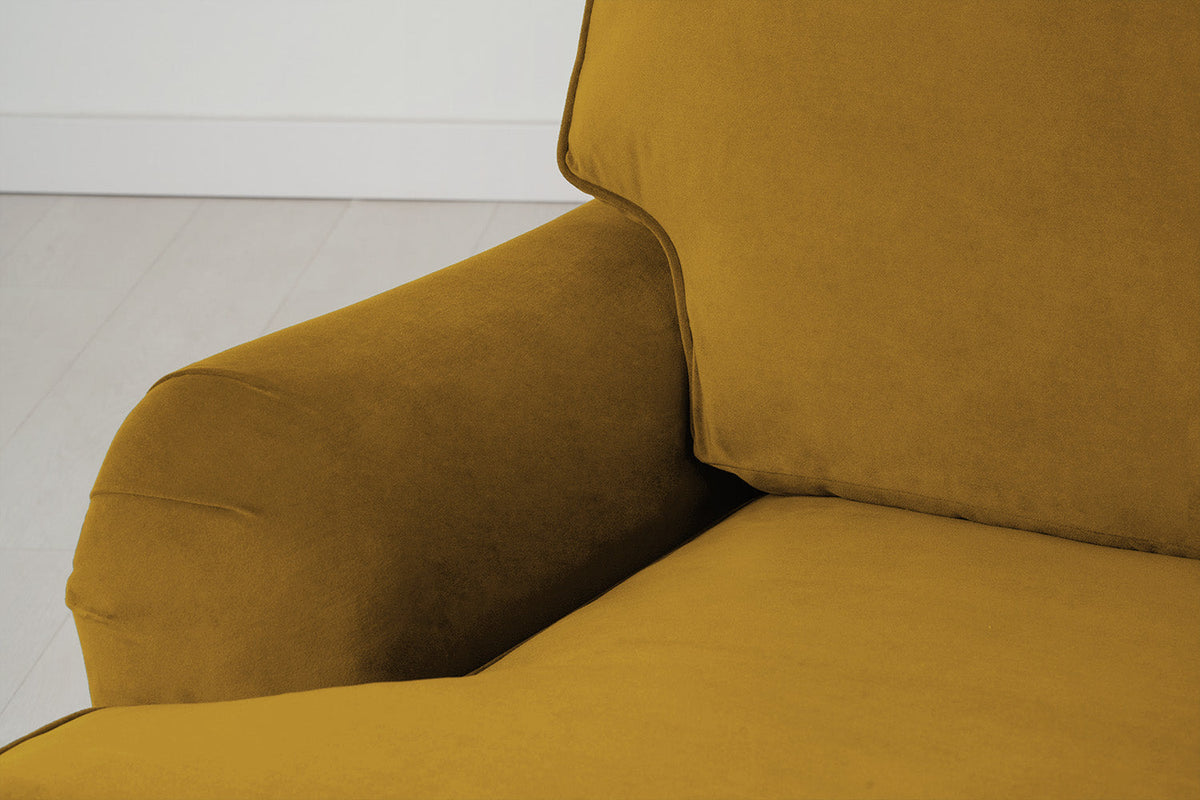 Model 15 Loveseat, Oak / Mustard