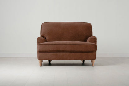 Model 15 Loveseat, Oak / Russet