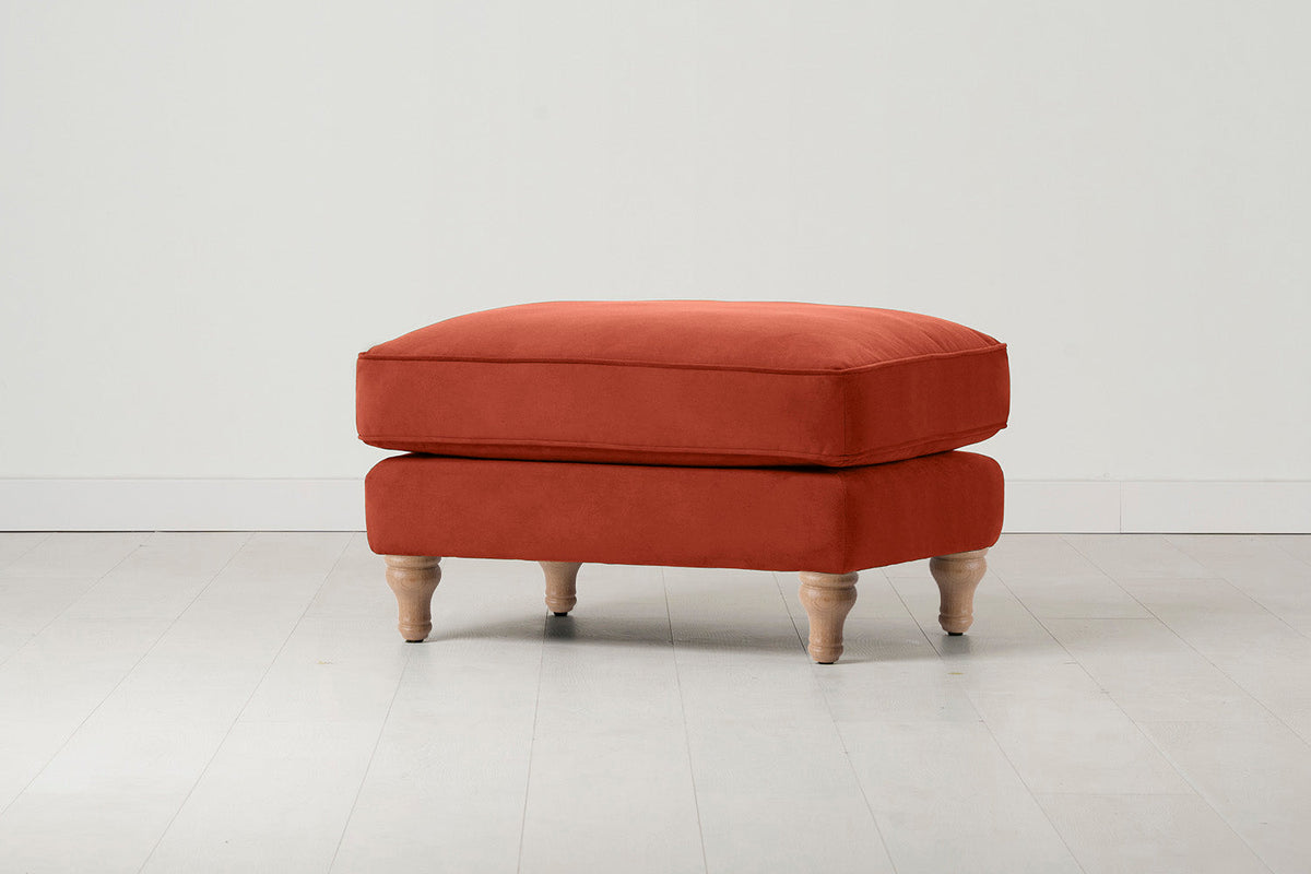 Model 15 Ottoman, Oak / Paprika