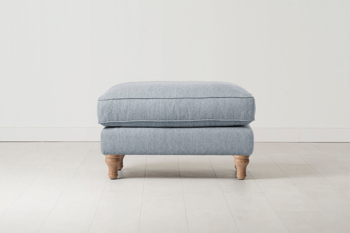 Model 15 Ottoman, Oak / Seaglass