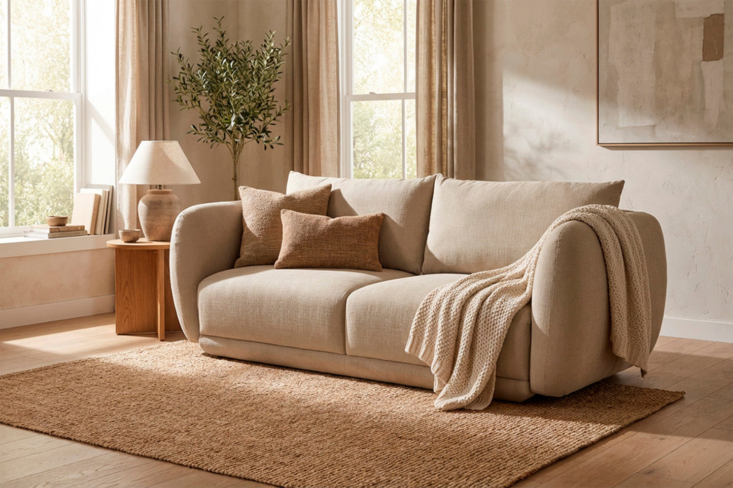 Model 16 3 Seater Sofa, Oatmeal