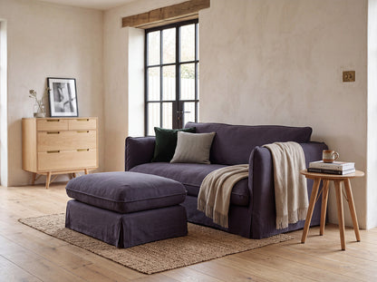 Model 18 2 Seater Sofa with Ottoman, Midnight