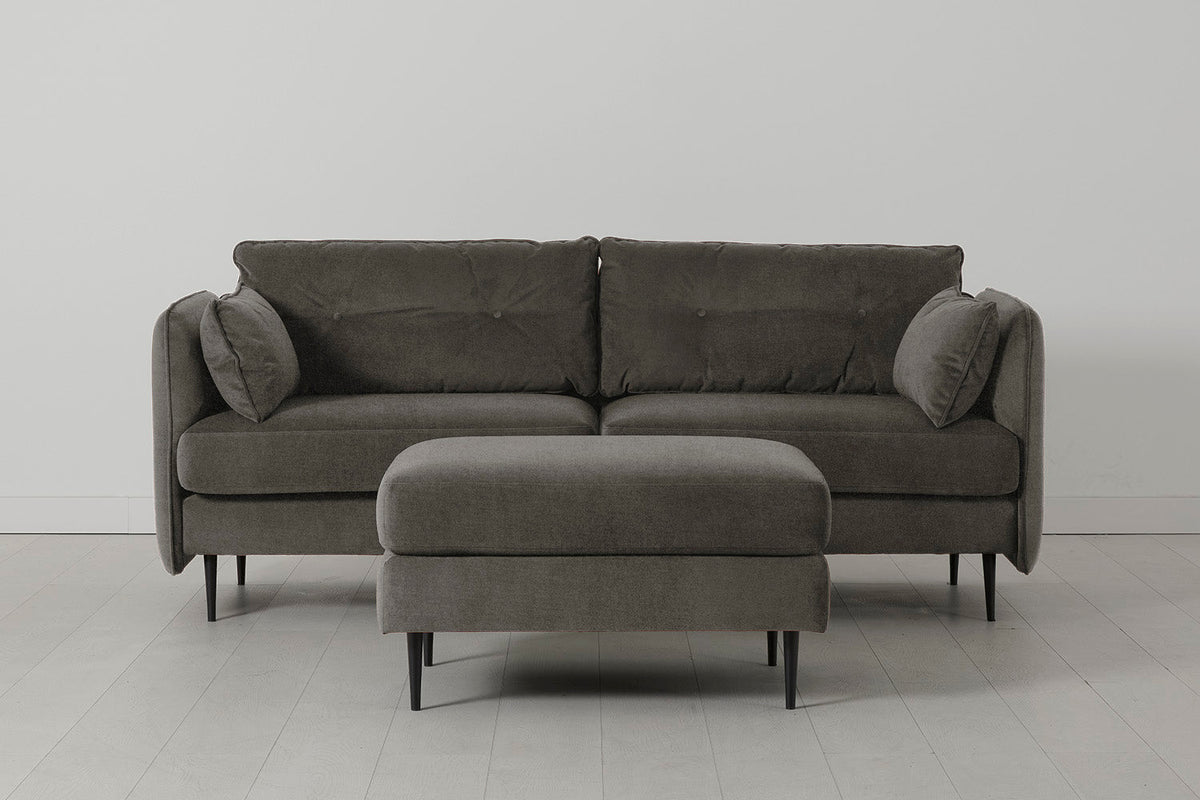 Model 19 3 Seater Sofa with Ottoman, Mink