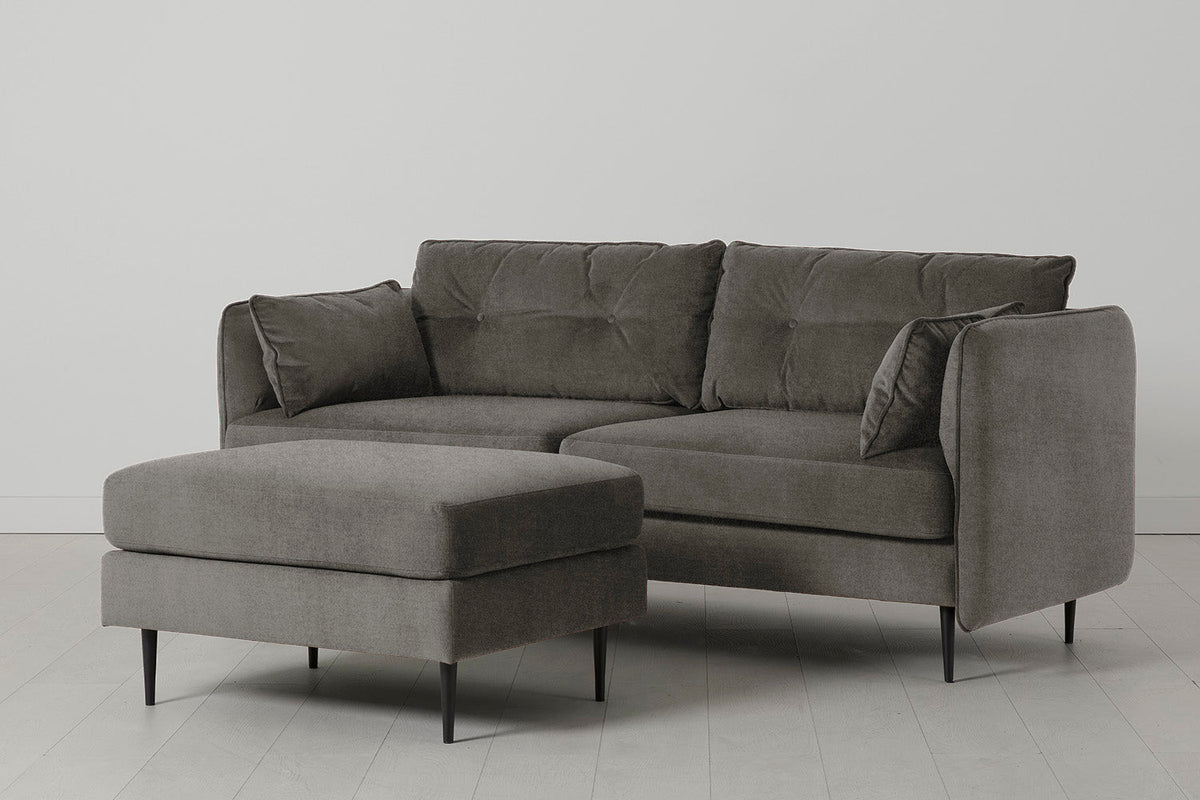 Model 19 3 Seater Sofa with Ottoman, Mink