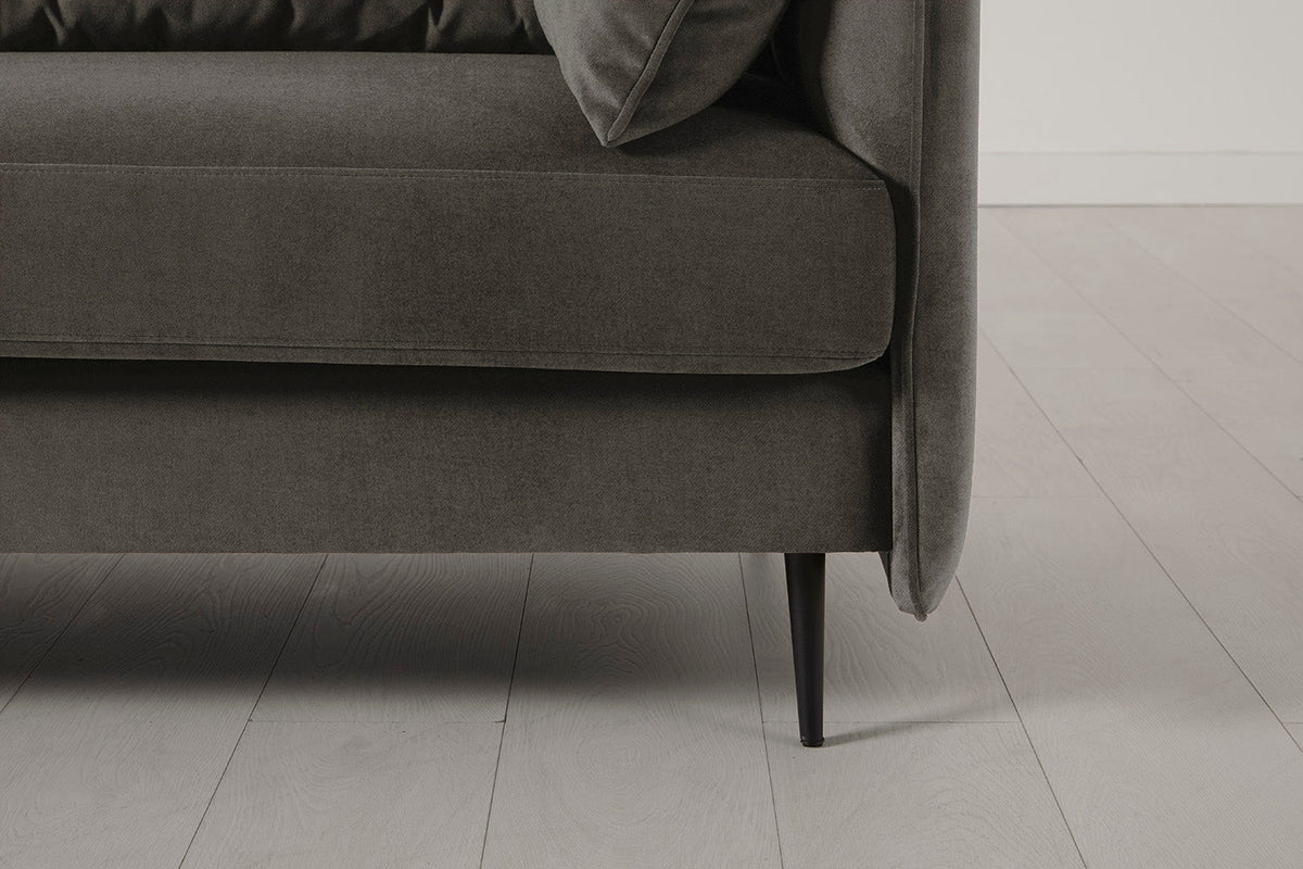 Model 19 3 Seater Sofa with Ottoman, Mink