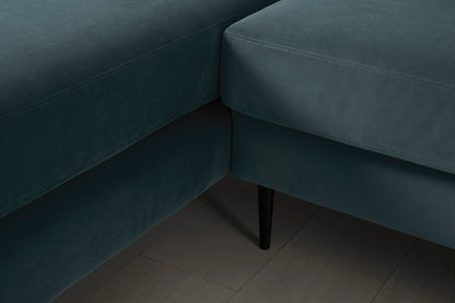 Model 19 3 Seater Left Chaise Sofa, Petrol