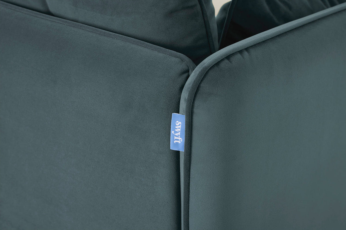 Model 19 3 Seater Right Chaise Sofa, Petrol