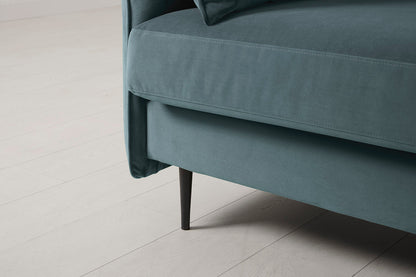 Model 19 2 Seater Sofa with Ottoman, Petrol