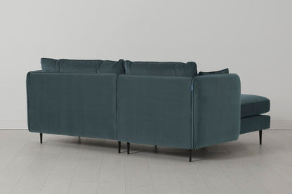 Model 19 3 Seater Left Chaise Sofa, Petrol