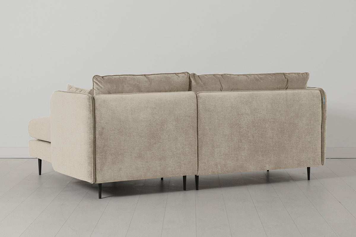 Model 19 3 Seater Right Chaise Sofa, Flax