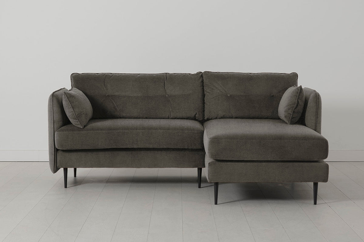 Model 19 3 Seater Right Chaise Sofa, Mink