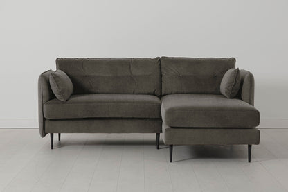 Model 19 3 Seater Right Chaise Sofa, Mink