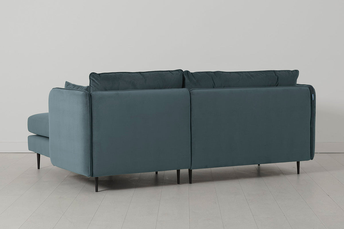 Model 19 3 Seater Right Chaise Sofa, Petrol