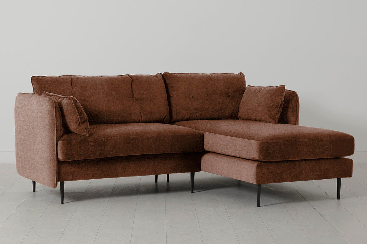 Model 19 3 Seater Right Chaise Sofa, Russet