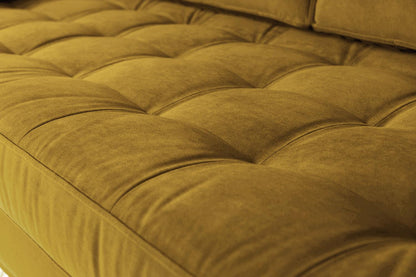 Model 02 3-Seater Sofa with Ottoman, Mustard