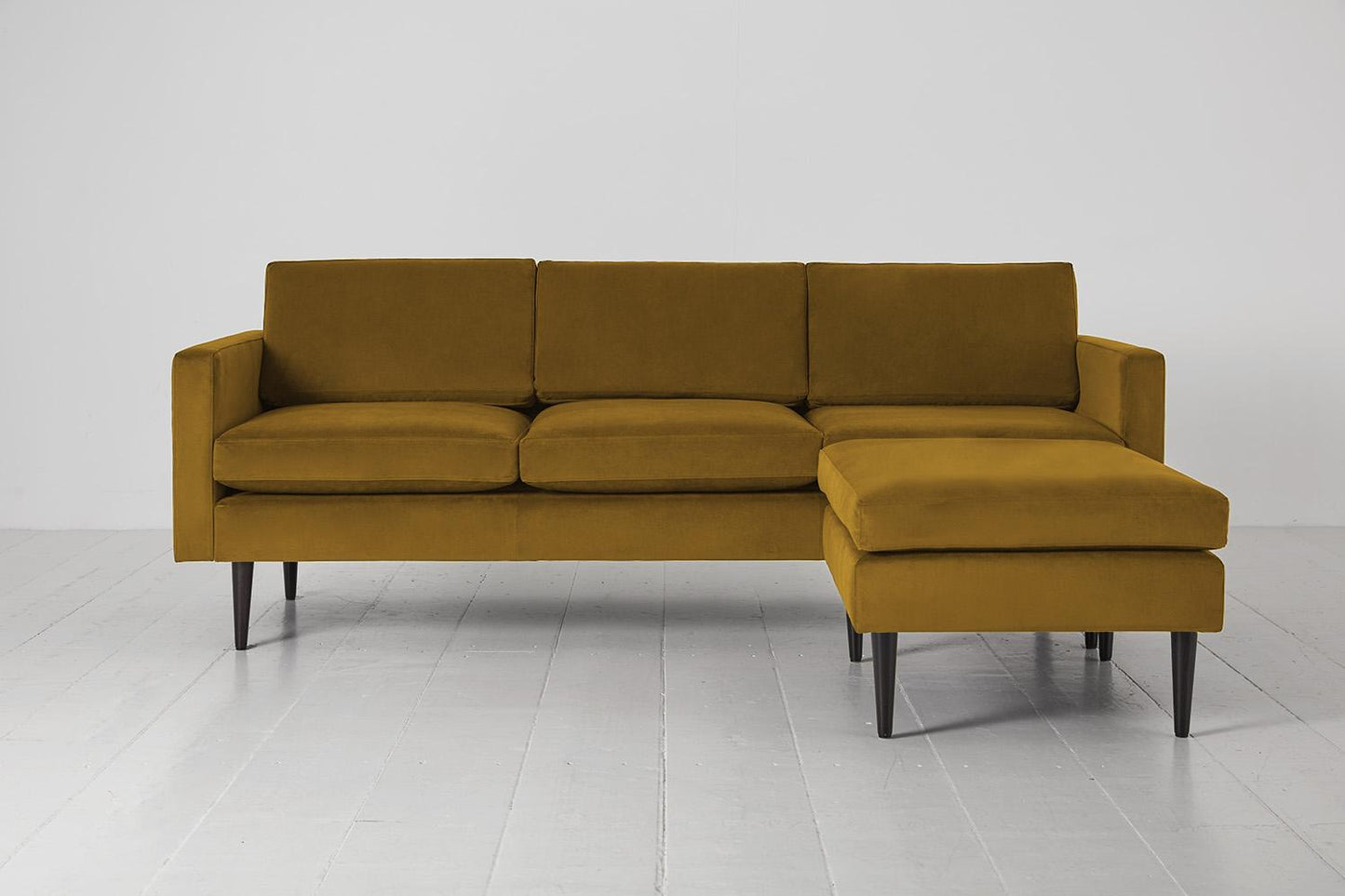Model 01 3-Seater Sofa with Ottoman, Mustard