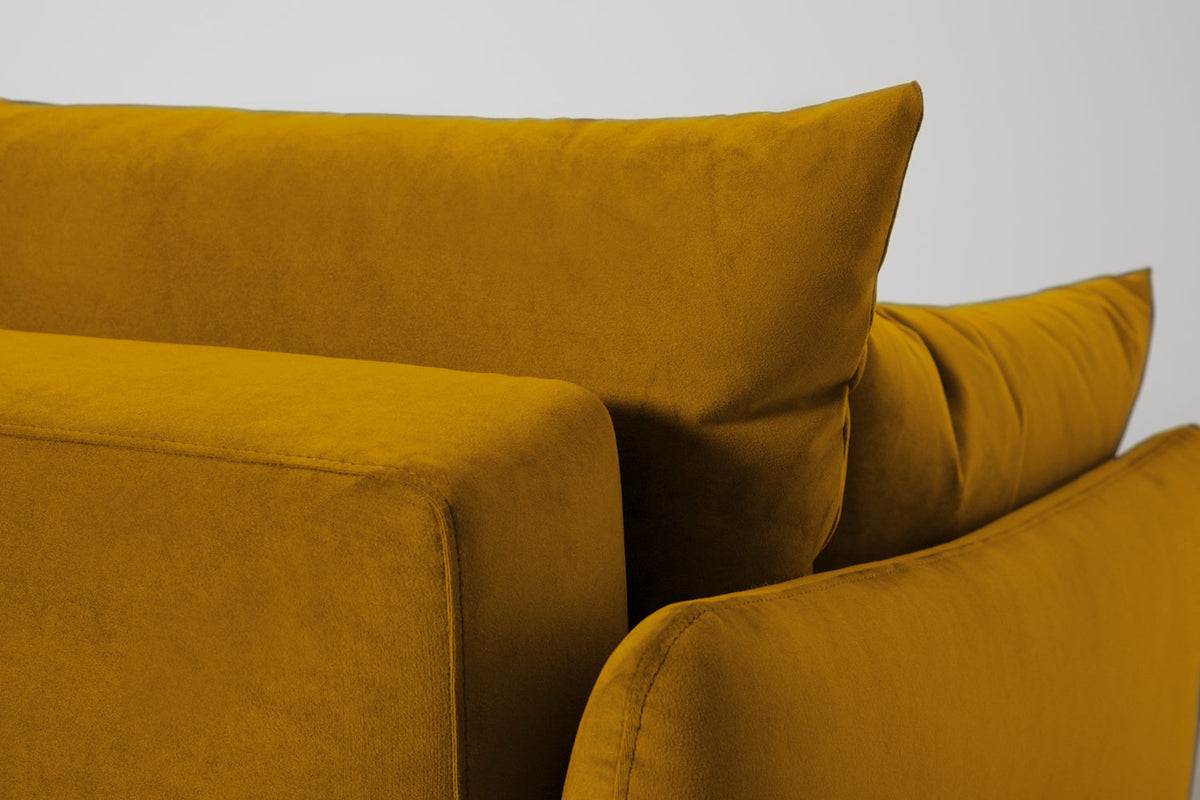 Model 08 Sofa Bed 2.5 Seater, Oak / Mustard