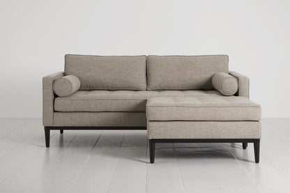 Model 02 2-Seater Sofa with Ottoman, Pumice