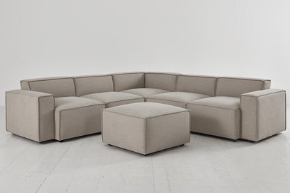 Model 03 Corner Sofa with Ottoman, Pumice