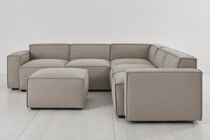 Model 03 Corner Sofa with Ottoman, Pumice