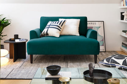 Model 05 Loveseat, Oak / Kingfisher