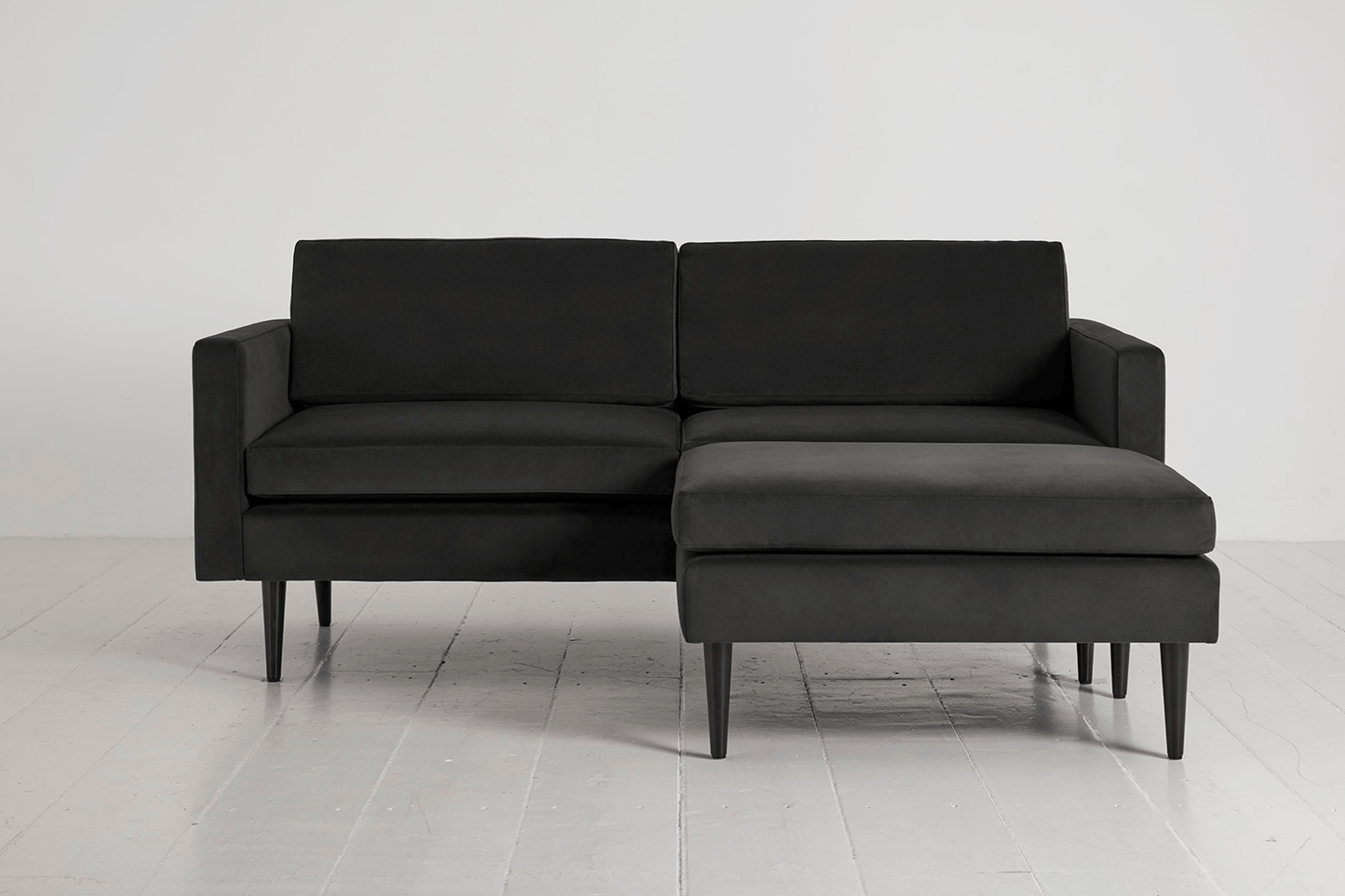 Model 01 2-Seater Sofa with Ottoman, Charcoal
