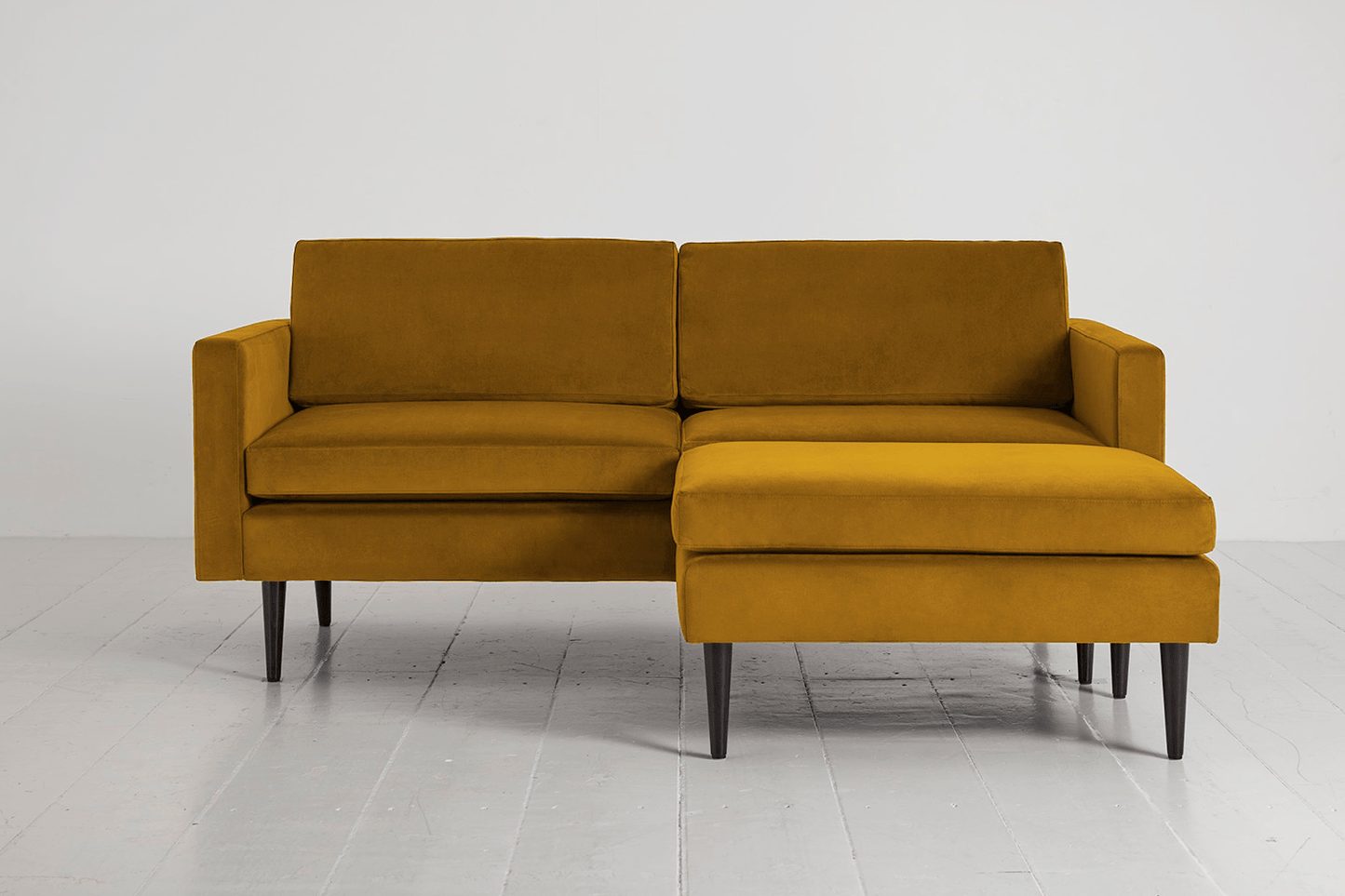 Model 01 2-Seater Sofa with Ottoman, Mustard