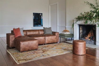 Model 03 3-Seater Left Chaise Sofa, Chestnut