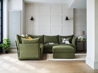 Model 06 Corner Sofa with Ottoman, Vine