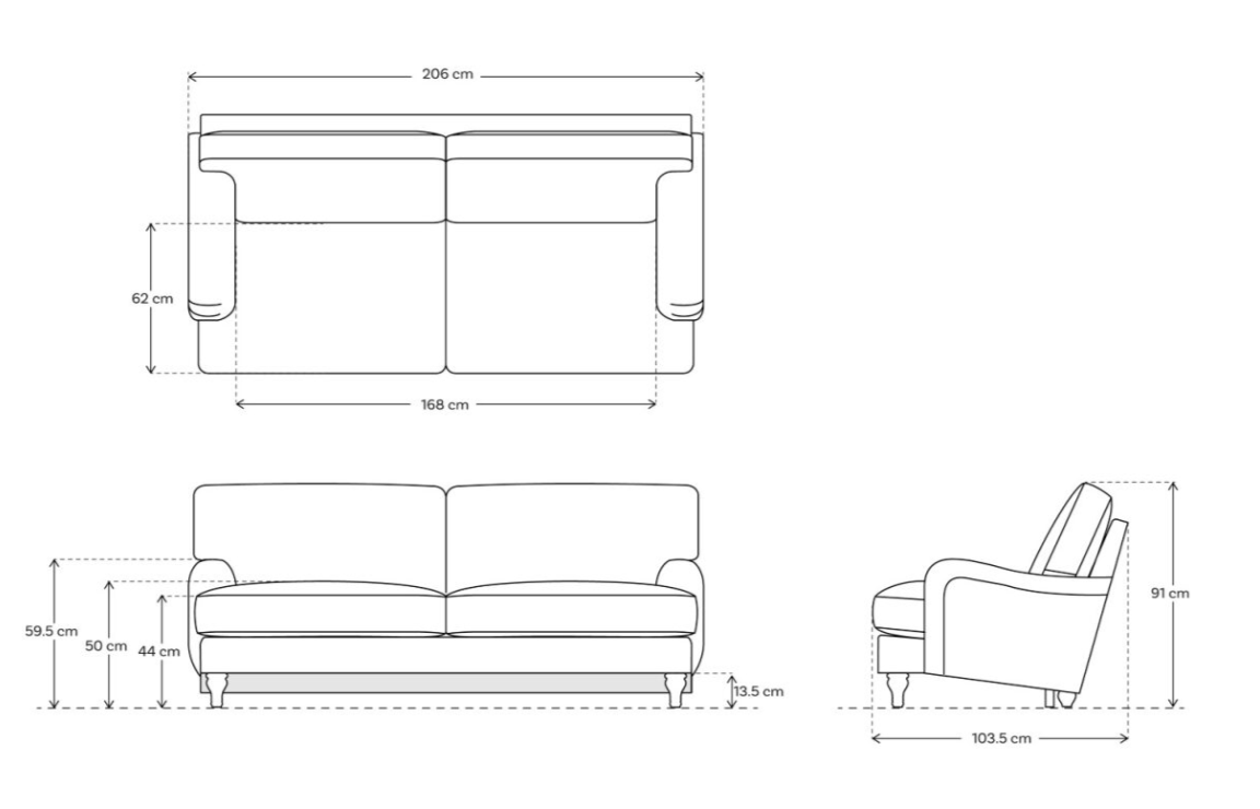 Model 15 3 Seater Sofa
