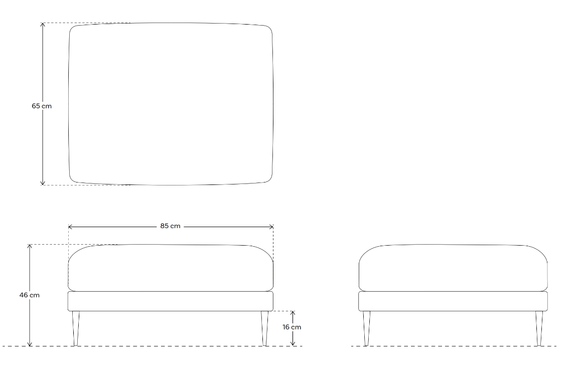Model 19 Ottoman, Brick