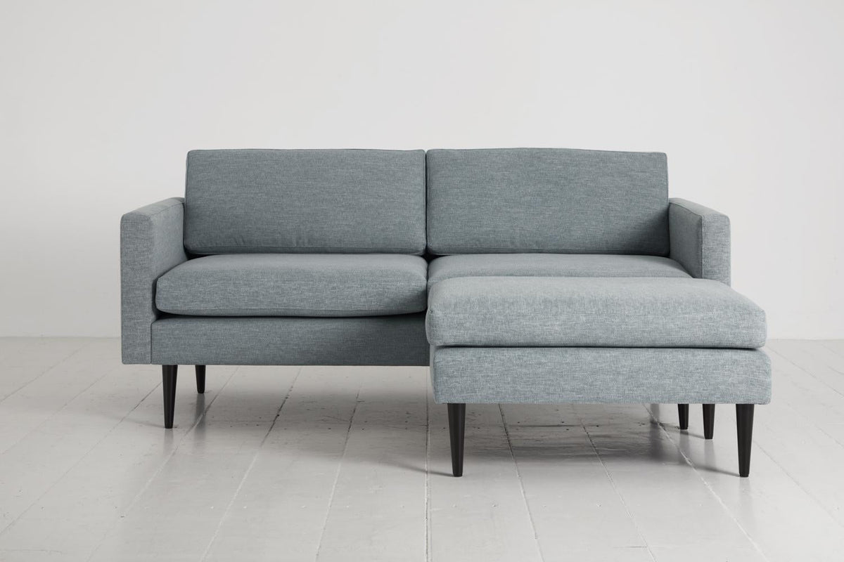 Model 01 2-Seater Sofa with Ottoman, Seaglass