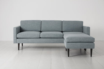 Model 01 3-Seater Sofa with Ottoman, Seaglass