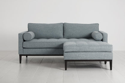 Model 02 2-Seater Sofa with Ottoman, Seaglass