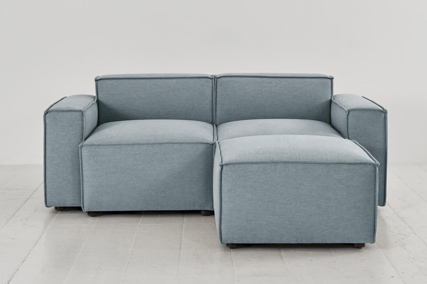 Model 03 2-Seater Right Chaise Sofa, Seaglass