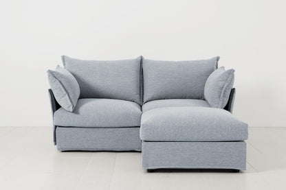 Model 06 2-Seater Right Chaise Sofa, Seaglass