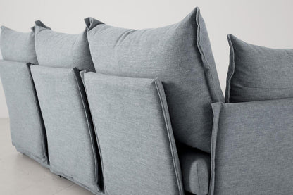 Model 06 3-Seater Right Chaise Sofa, Seaglass