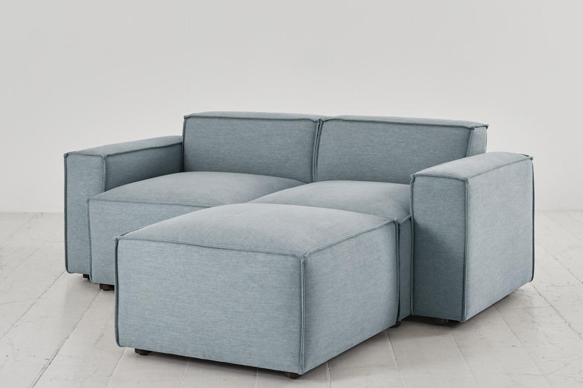 Model 03 2-Seater Right Chaise Sofa, Seaglass