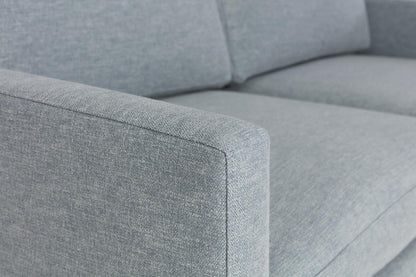Model 01 2-Seater Sofa with Ottoman, Seaglass