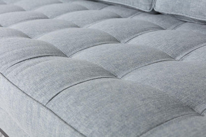 Model 02 2-Seater Sofa with Ottoman, Seaglass