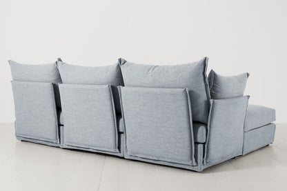 Model 06 3-Seater Right Chaise Sofa, Seaglass