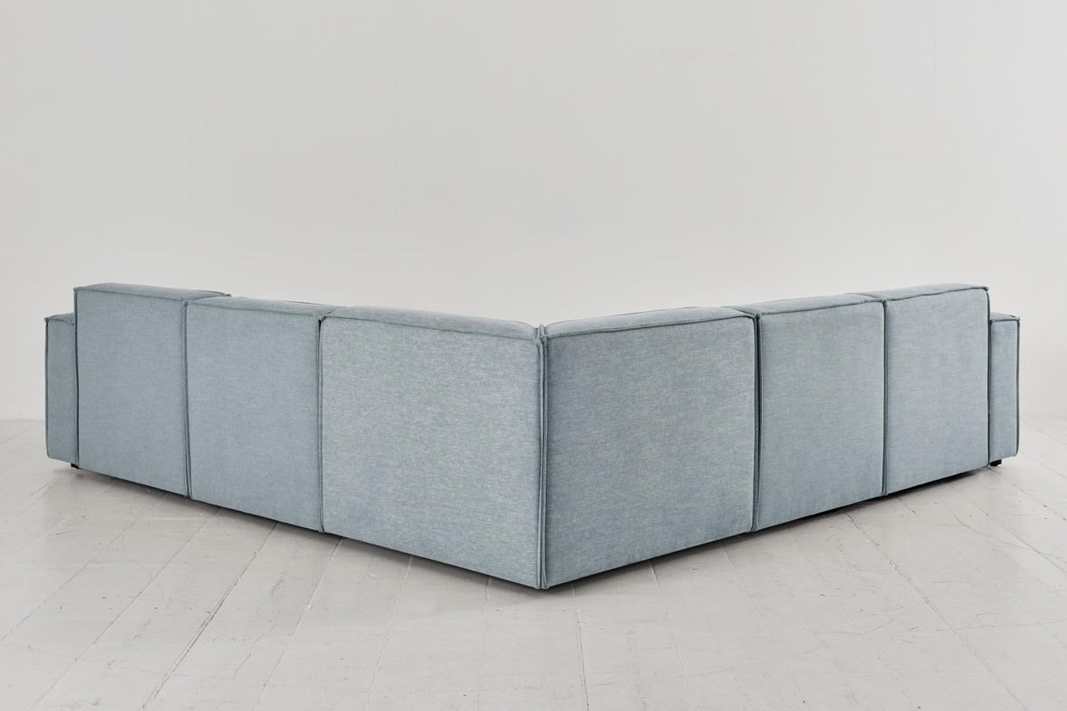 Model 03 Corner Sofa with Ottoman, Seaglass
