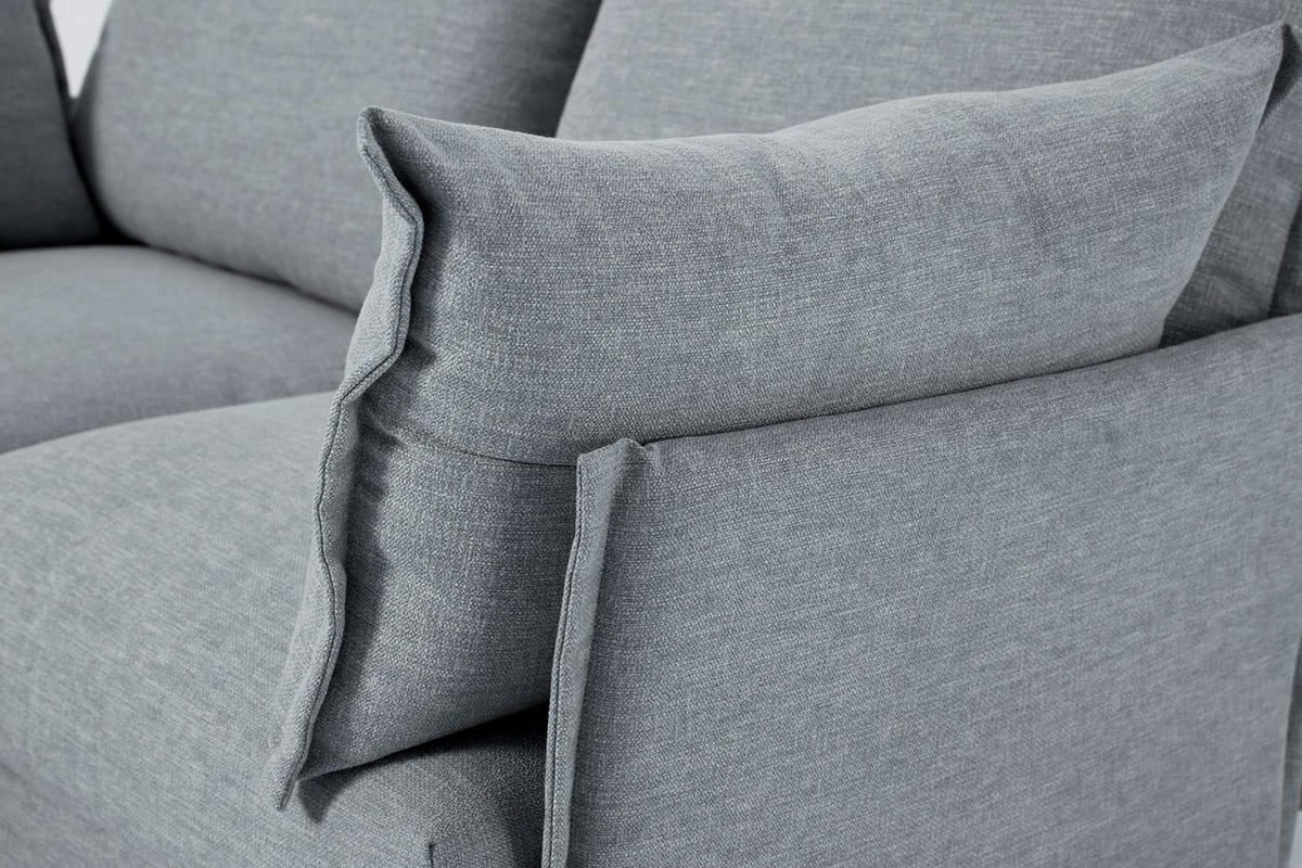Model 06 2-Seater Right Chaise Sofa, Seaglass