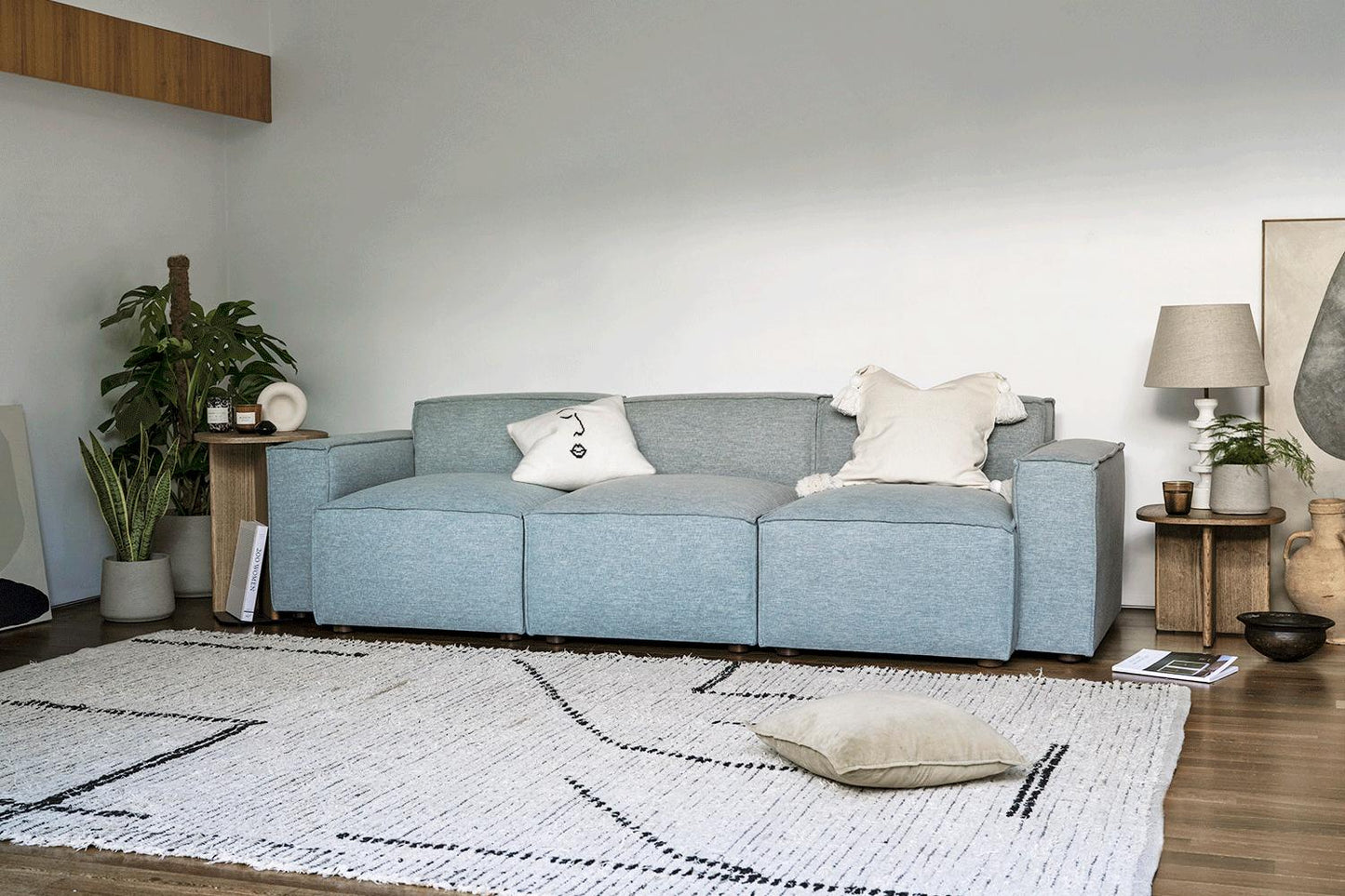 Model 03 3-Seater Sofa, Seaglass